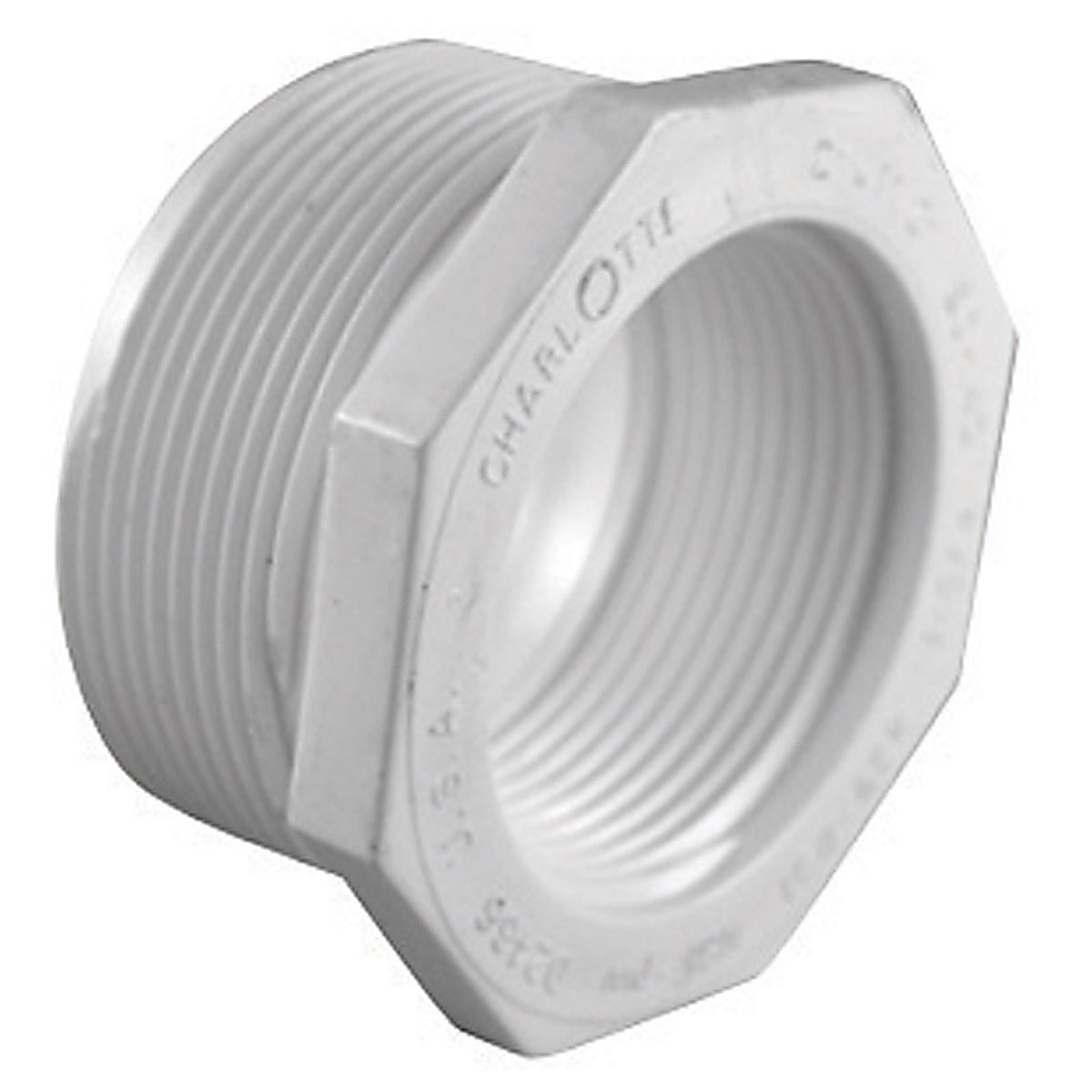 Charlotte Pipe PVC021121600 Schedule 40 3/4 in. MPT x 1/2 in. Dia. FPT PVC Reducing Bushing