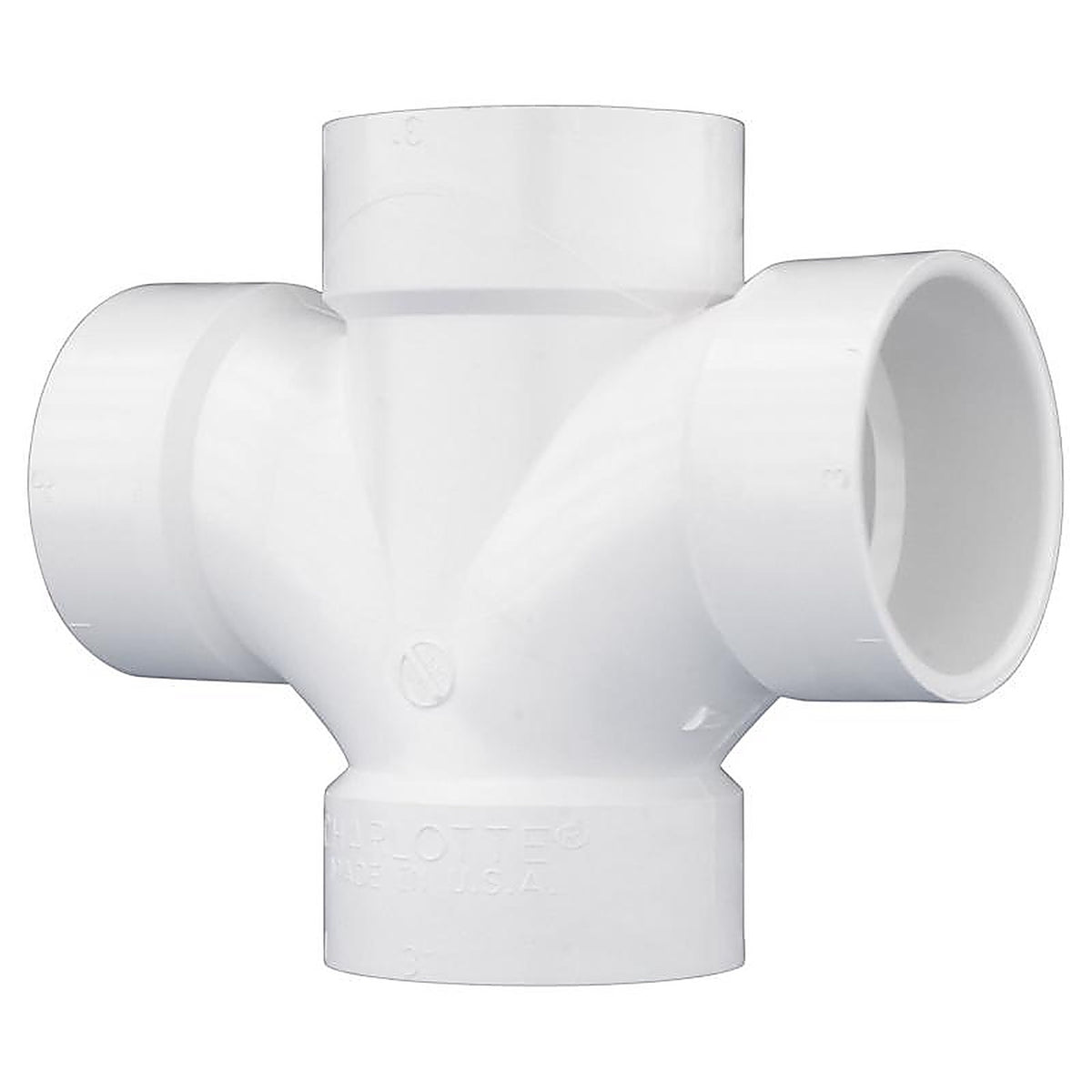 Charlotte Pipe PVC004281000 Schedule 40 3 in. Hub x 3 in. Dia. Hub PVC Sanitary Tee