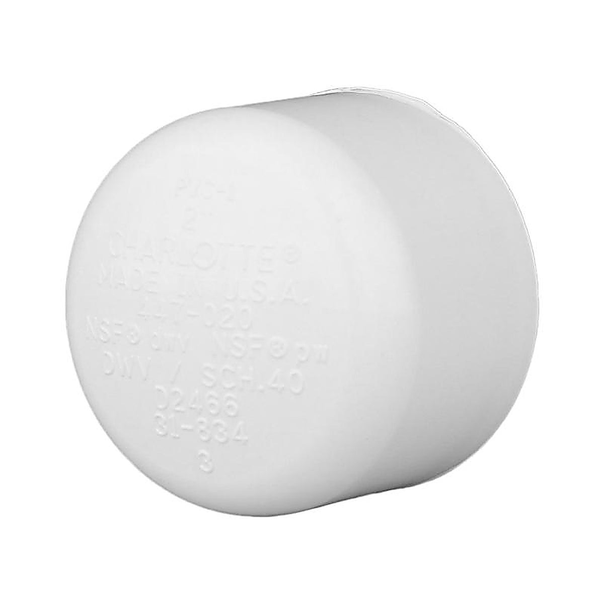 Charlotte Pipe PVC021162000 Schedule 40 4 in. Slip x 4 in. Dia. Slip PVC Cap