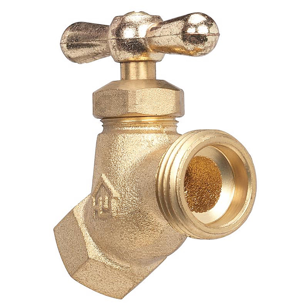 Homewerks VHNSTDB3 1/2 in. FIP X 3/4 in. MHT Brass No-Kink Hose Bibb