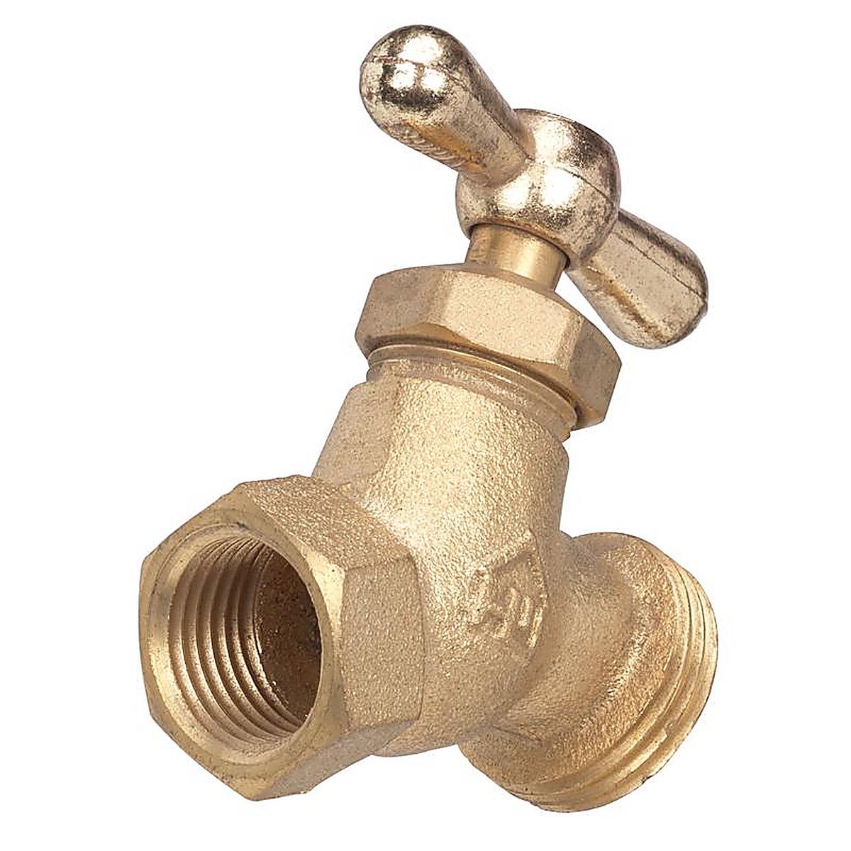 Homewerks VHNSTDB4 3/4 in. FIP X 3/4 in. MHT Brass No-Kink Hose Bibb