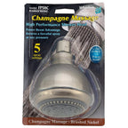 Whedon - FP58C - Champagne Massage Brushed Nickel Plastic 5 Settings Showerhead 2-1/2 GPM