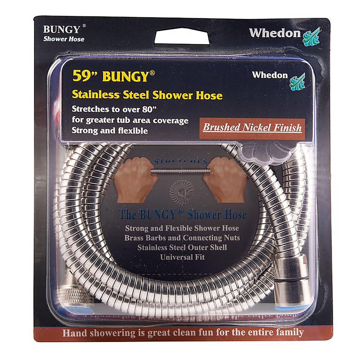 Whedon AF205C-N Bungy Brushed Nickel Stainless Steel Shower Hose
