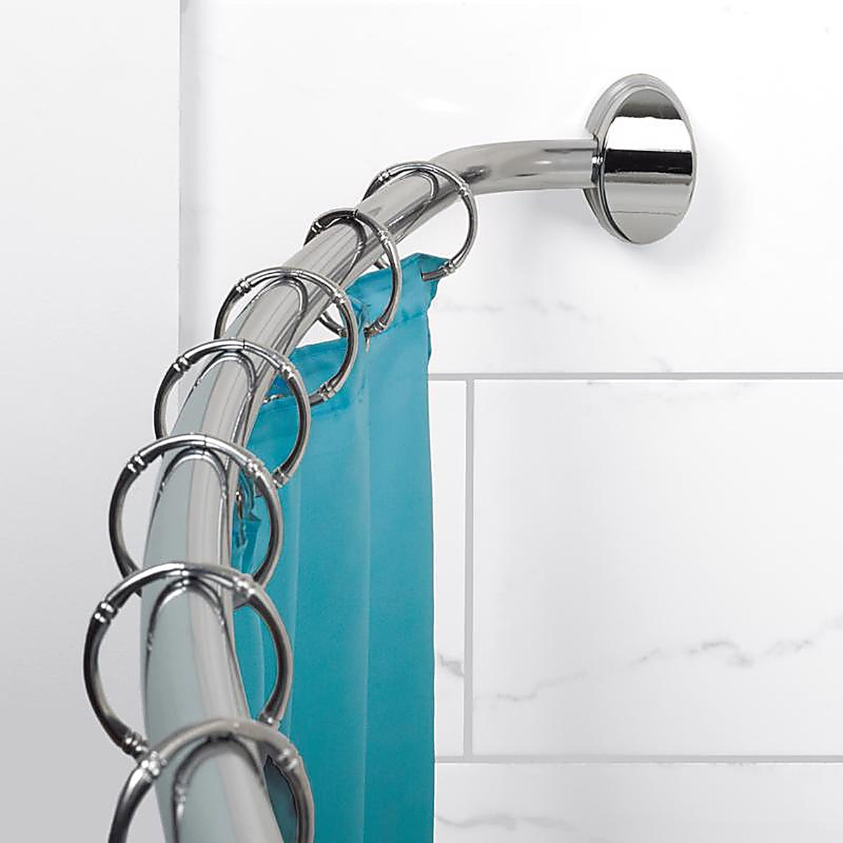 Zenith Home 35603SS06 Adjustable Curved Shower Rod 72 in. L Chrome