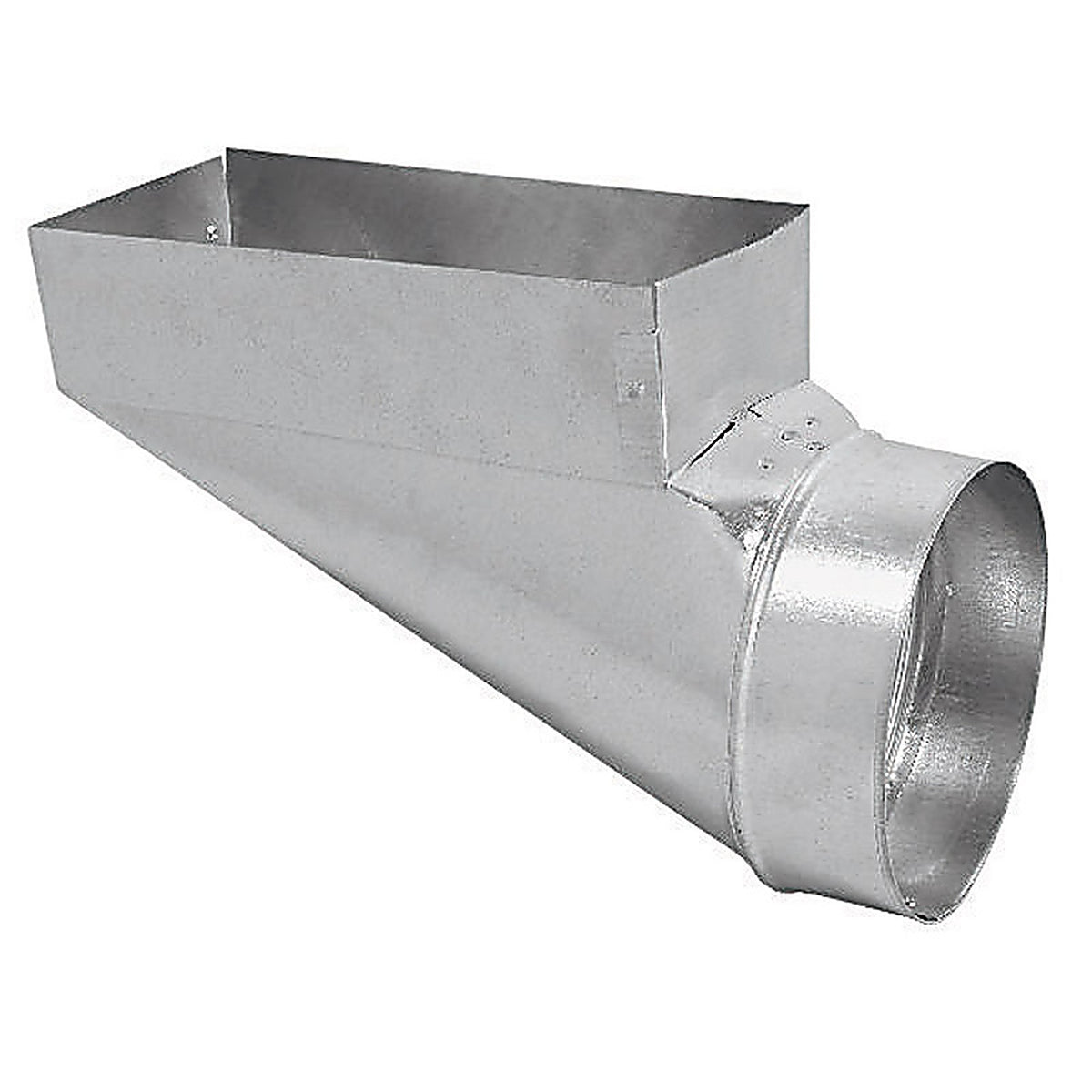Imperial - GV0665-C - 10 In. H X 6 In. W Silver Galvanized Steel Straight Center End Boot
