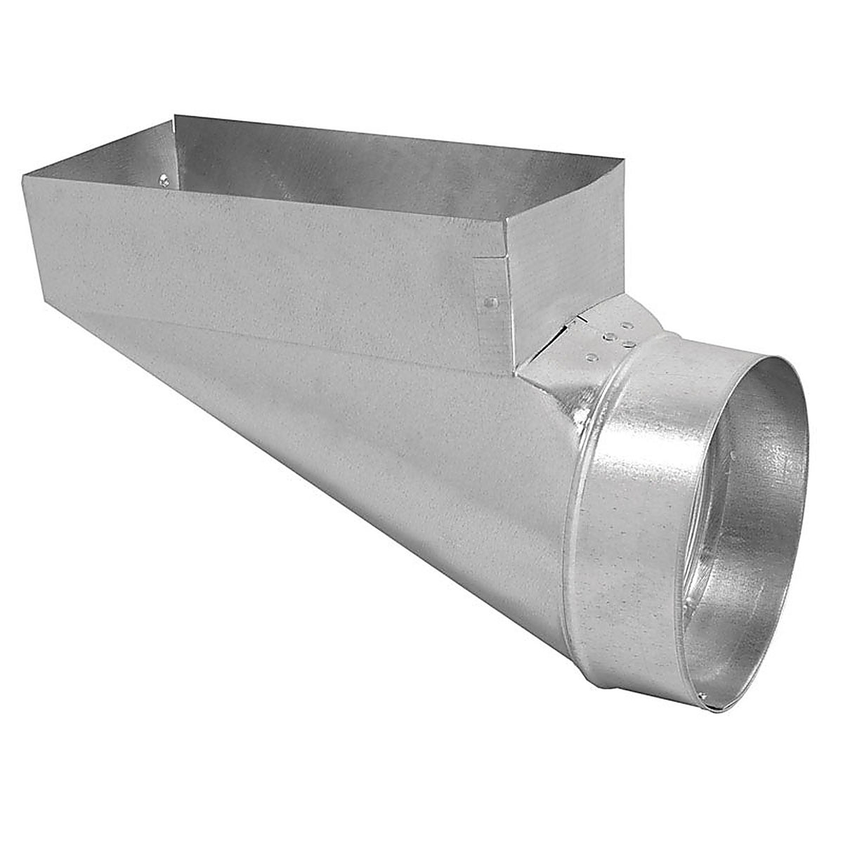 Imperial - GV0668-C - 12 In. H X 6 In. W Silver Galvanized Steel Straight Center End Boot