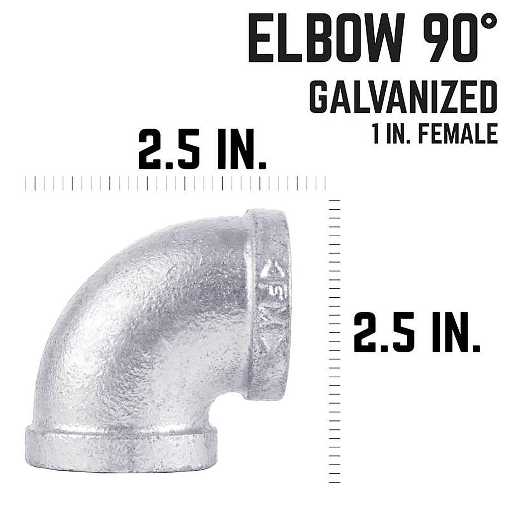STZ Industries 311UPE90-1 1 in. FIP each X 1 in. D FIP Galvanized Malleable Iron 90 Degree Elbow