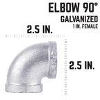 STZ Industries 311UPE90-1 1 in. FIP each X 1 in. D FIP Galvanized Malleable Iron 90 Degree Elbow