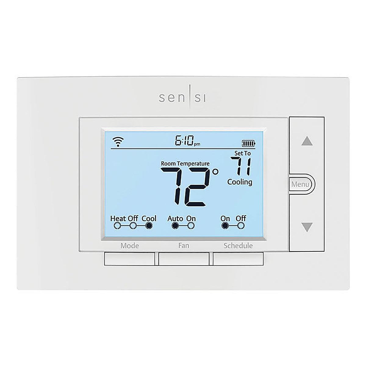 Sensi - ST55 - Sensi Built in Wifi Heating and Cooling Push Buttons Smart-Enabled Thermostat