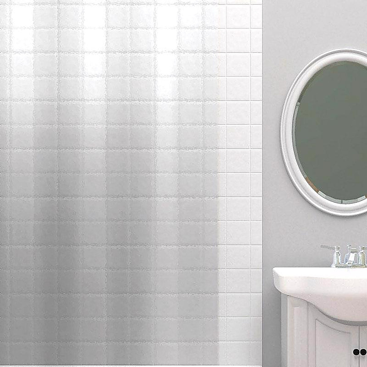 Zenna Home LPRLKKL 72 in. H X 70 in. W Clear Solid Shower Curtain Liner PEVA