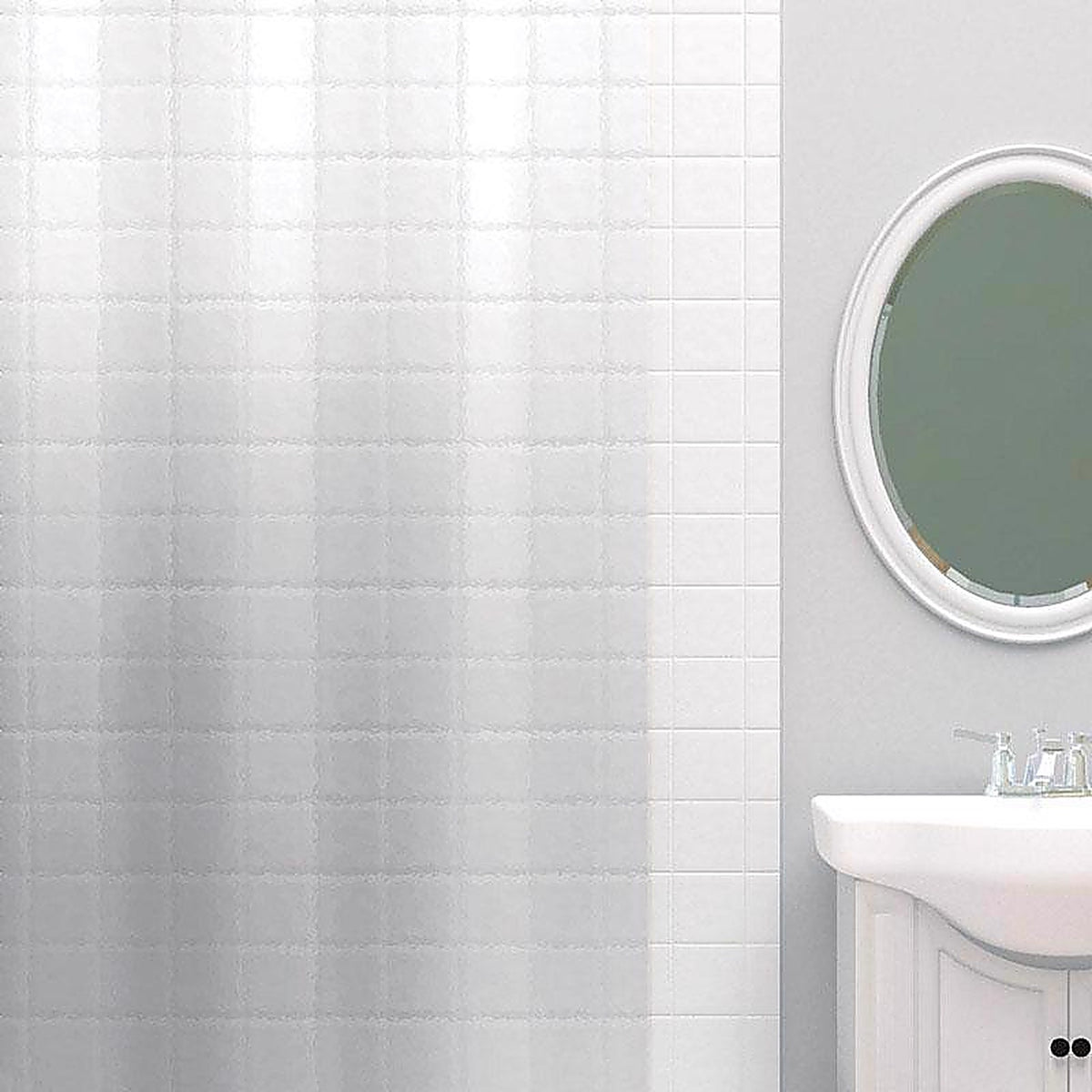 Zenna Home LPRHKKL 72 in. H X 70 in. W Clear Solid Shower Curtain Liner PEVA