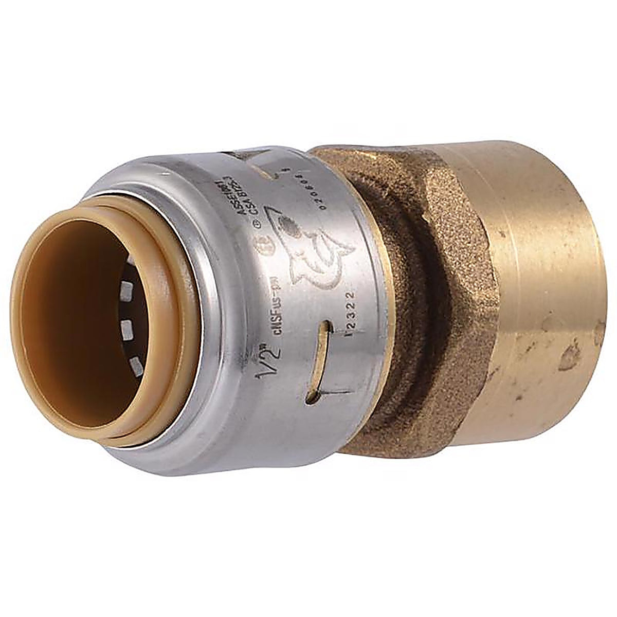 SharkBite U072LFA4 Push to Connect 1/2 in. FPT x 1/2 in. Dia. FPT Adapter
