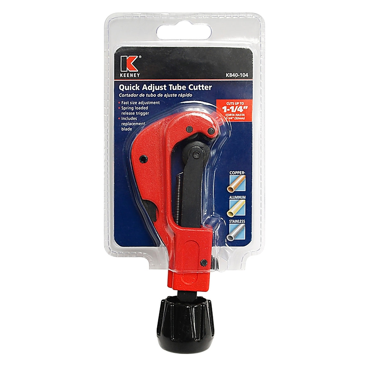 Keeney K840-104 1-1/4 Tube Cutter Red 1/Pack