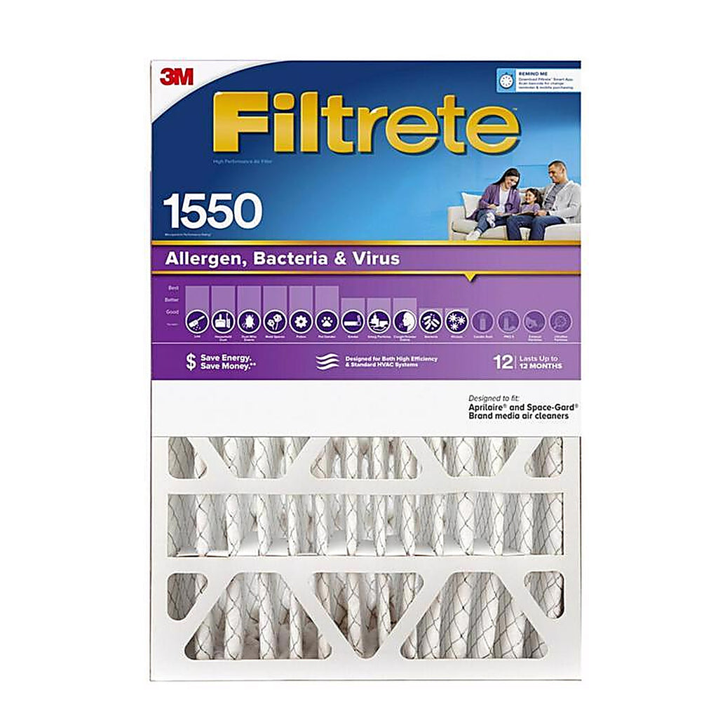 Filtrete - NDP03-5IN-2 - Ultra 20 In. W X 25 In. H X 5 In. Polyester 1550 Mpr Pleated Allergen Air Filter 1 Pack