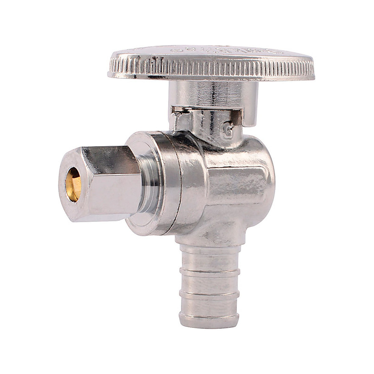 SharkBite 23056LF PEX Barb Compression Brass Quarter Turn Angle Stop Valve 1/2in. X 1/4in.