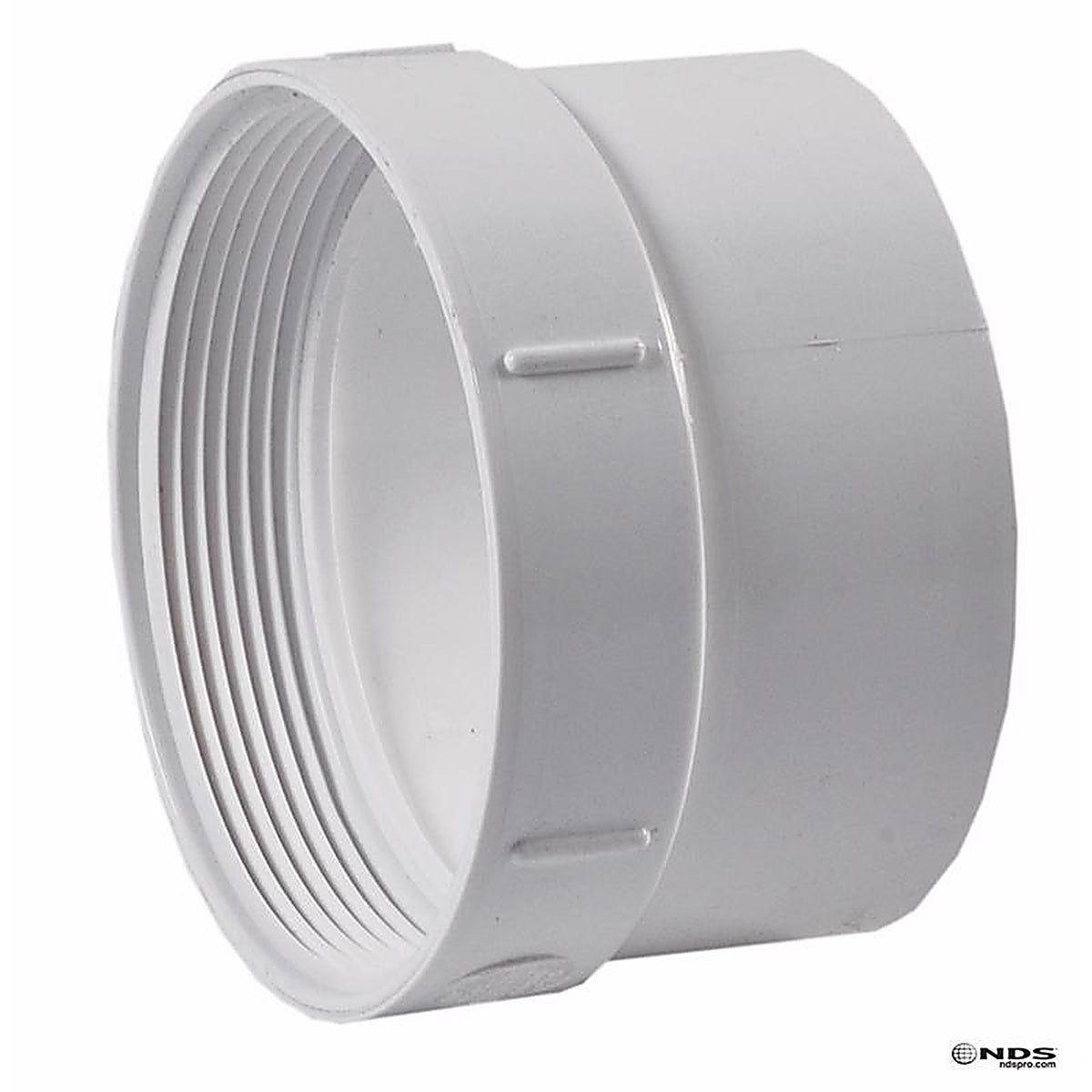 NDS 413P Schedule 35 4 in. Spigot each X 4 in. D FPT PVC Pipe Adapter