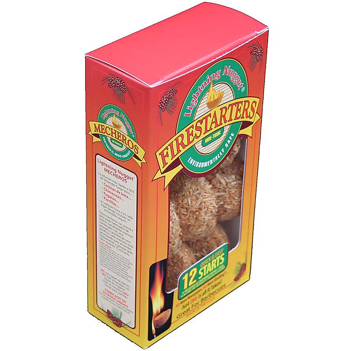 Lightning Nugget - N12EB2PK - Natural Pine Fire Starter 15 Min 12 Pack
