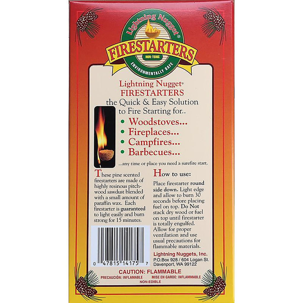 Lightning Nugget - N12EB2PK - Natural Pine Fire Starter 15 Min 12 Pack