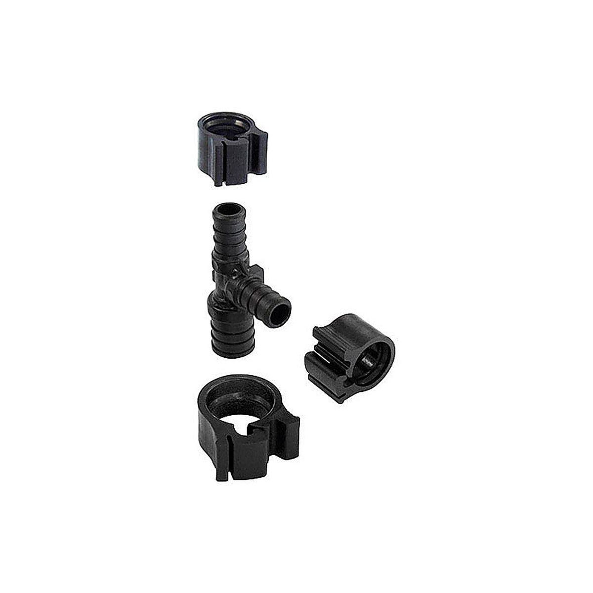 Flair-It 30824 PEXLock 3/4 in. PEX x 1/2 in. Dia. PEX Reducing Tee with Clamps