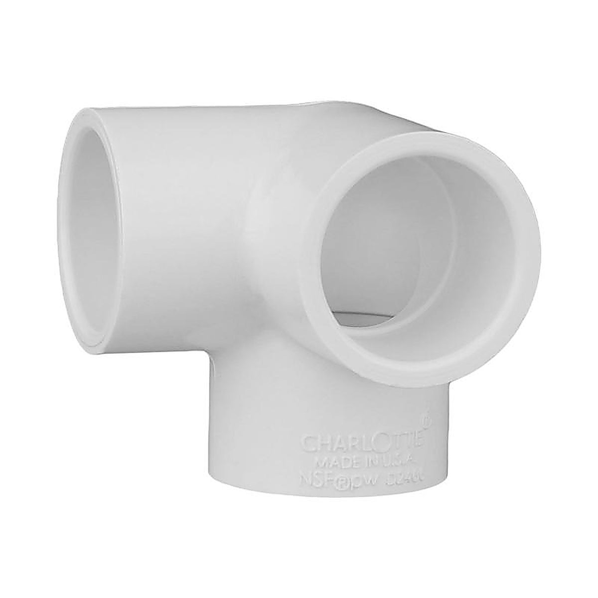 Charlotte Pipe PVC025100800 Schedule 40 3/4 in. Slip x 3/4 in. Dia. Slip PVC Side Outlet Elbow