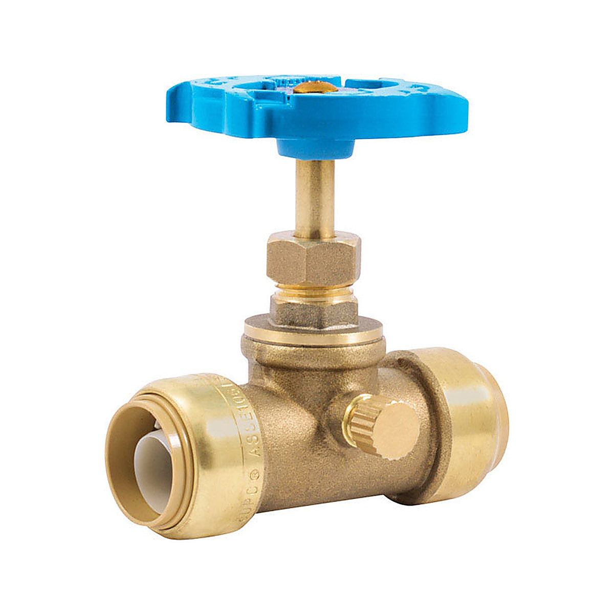 SharkBite 24635LF 3/4 in. PTC x 3/4 Brass Stop and Waste Valve