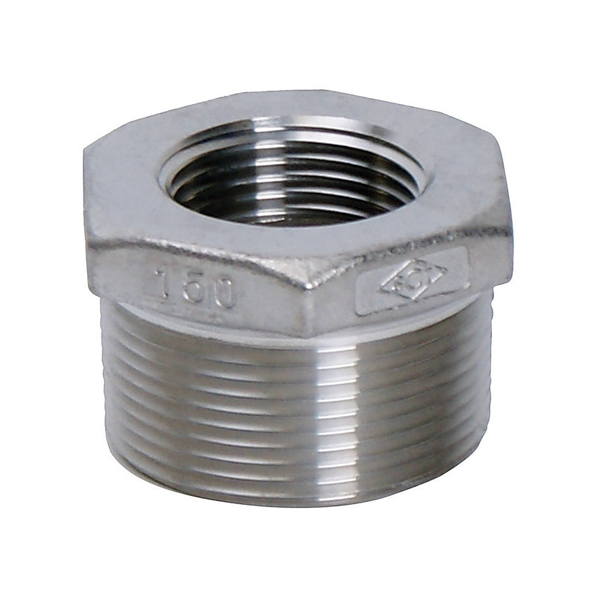 Smith-Cooper 4638101090 1-1/4 in. MPT x 1/2 in. Dia. FPT Stainless Steel Hex Bushing