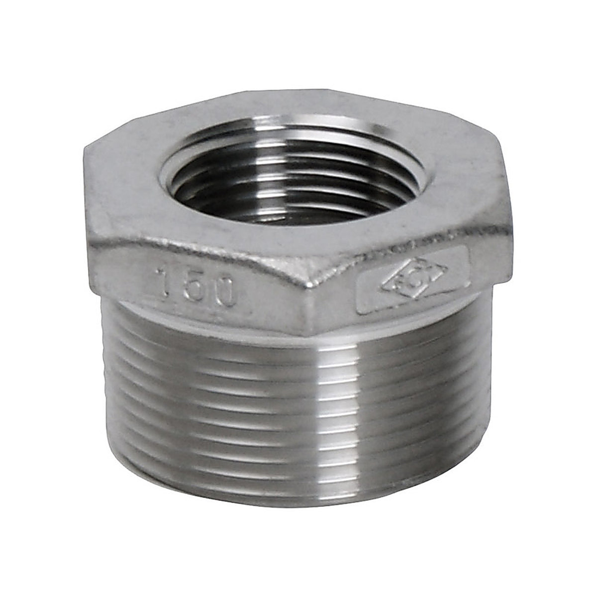 Smith-Cooper 4638101080 1 in. MPT x 3/4 in. Dia. FPT Stainless Steel Hex Bushing