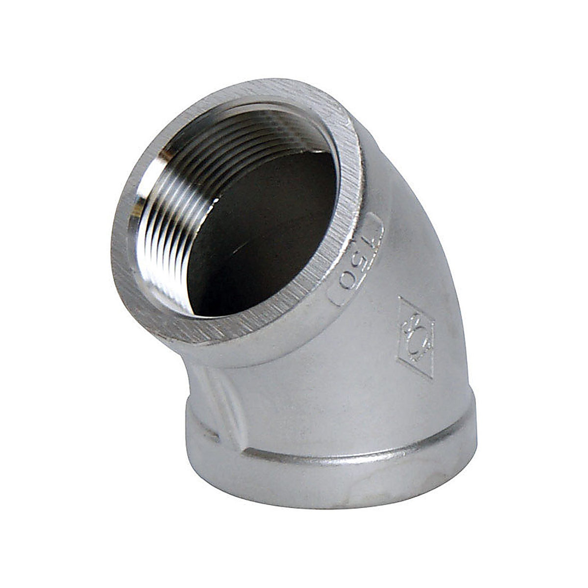 Smith-Cooper 4638100650 1 in. FPT x 1 in. Dia. FPT Stainless Steel 45 Degree Elbow