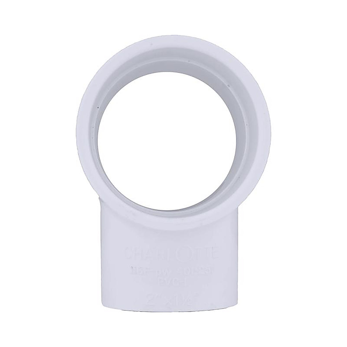 Charlotte Pipe - PVC 02400 6400 - Schedule 40 2 In. Slip X 2 In. D Slip PVC Reducing Tee 1 Pack