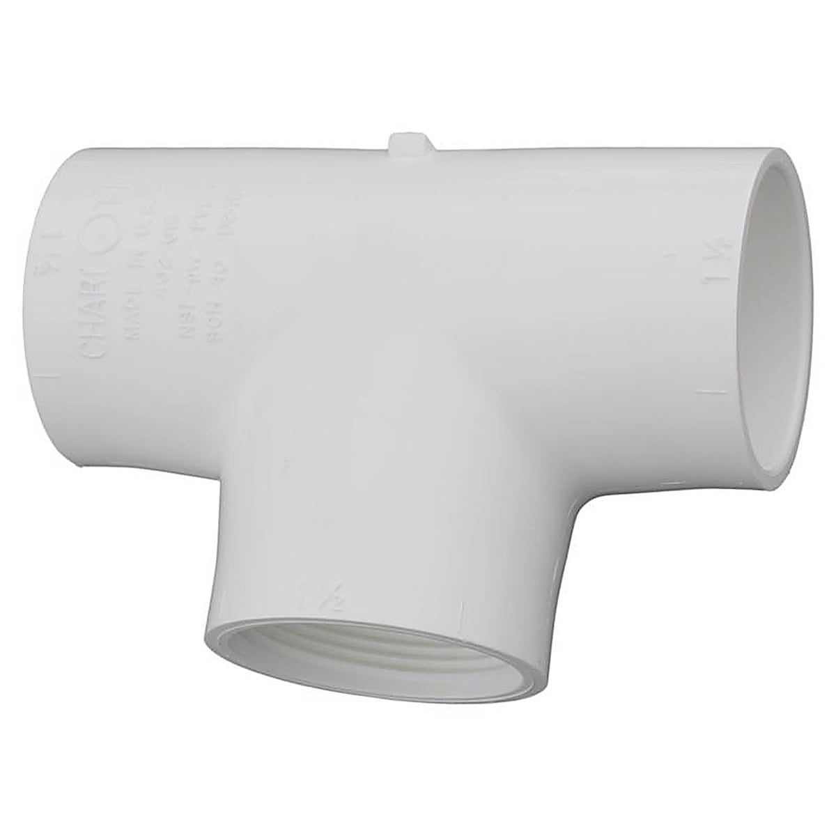 Charlotte Pipe PVC024012600 Schedule 40 1/2 in. Slip x 1/2 in. Dia. Slip PVC Reducing Tee