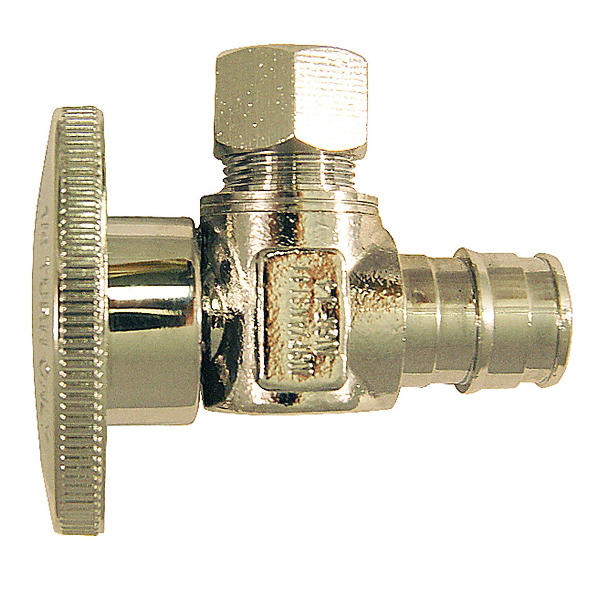 Apollo EPXVA1238C PEX A 1/2 in. Barb x 3/8 in. Compression Chrome Plated Stop Valve