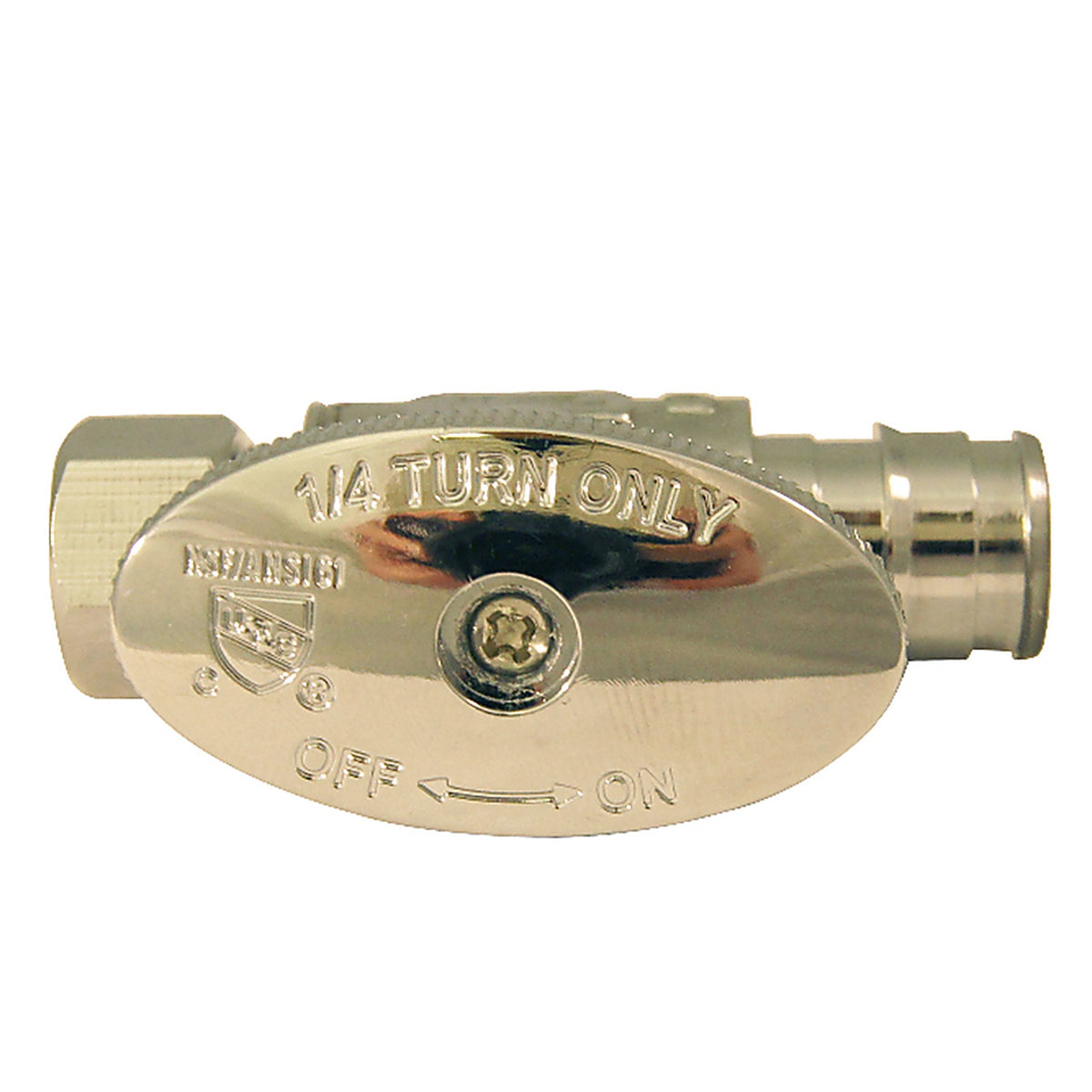Apollo EPXVS1238C PEX A 1/2 in. Barb x 3/8 in. Compression Chrome Plated Straight Stop Valve