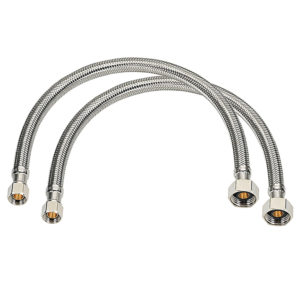 Homewerks 7223-16-12-1BG2 1/2 in. FIP x 1/2 in. Dia. FIP 16 in. Braided Stainless Steel Faucet Supply Line