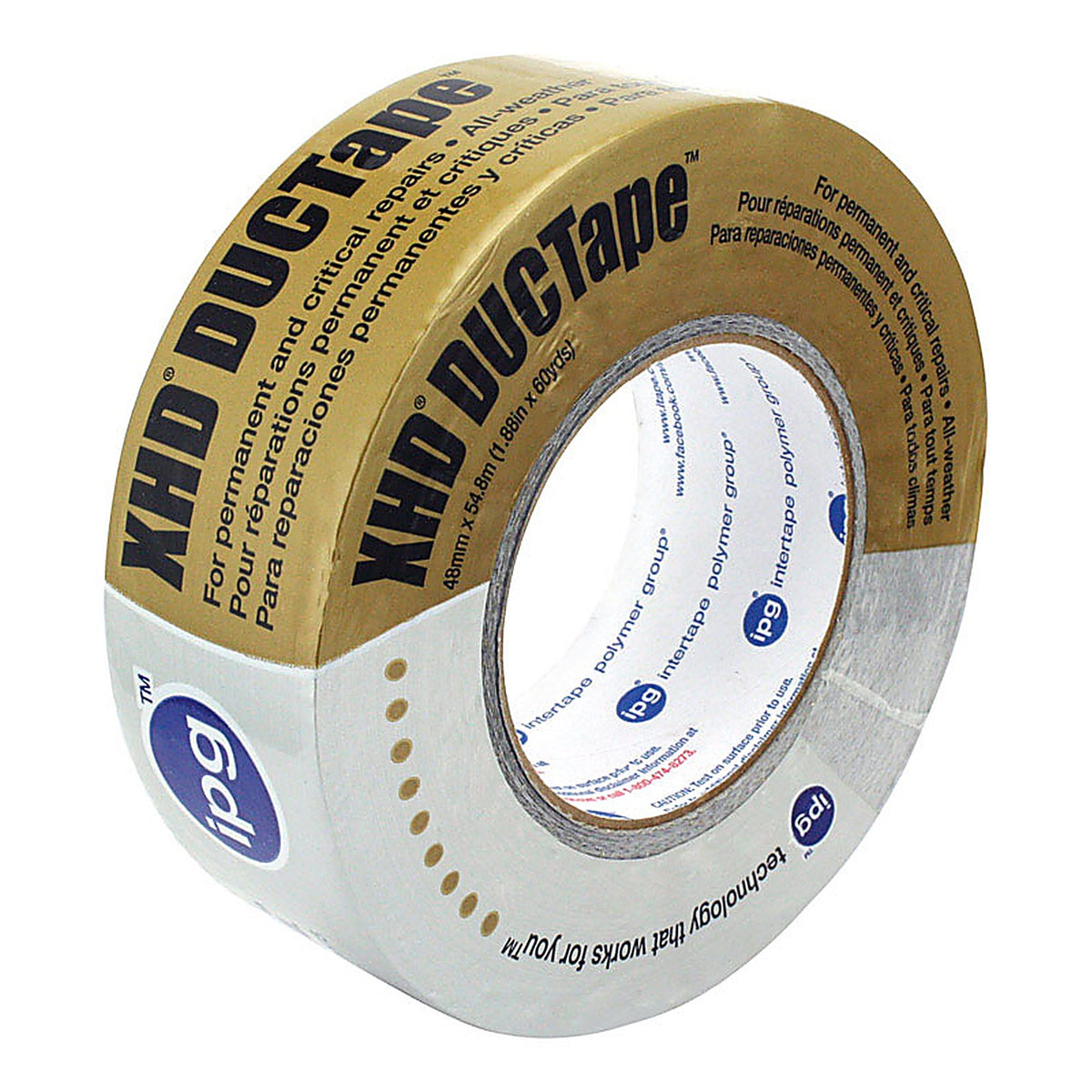 IPG 9600 XHD 2 in. W x 60 yd. L Silver Rubber Adhesive Duct Tape