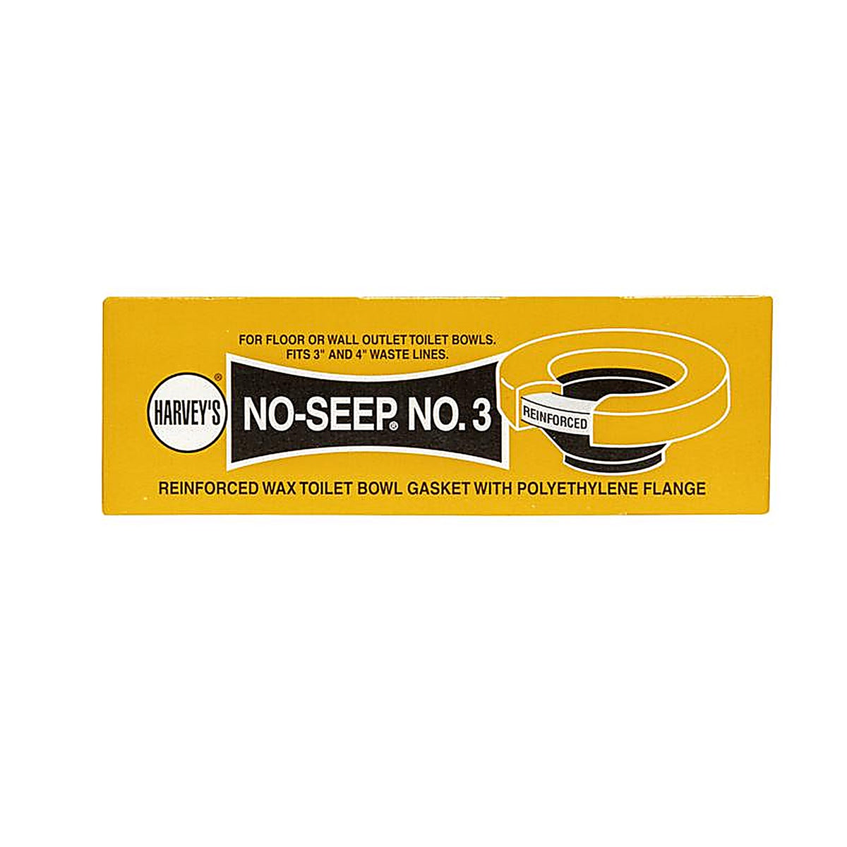 Harveys - 4305-24 - No-Seep Wax Ring Polyethylene/Wax for Water Closets to Flanges