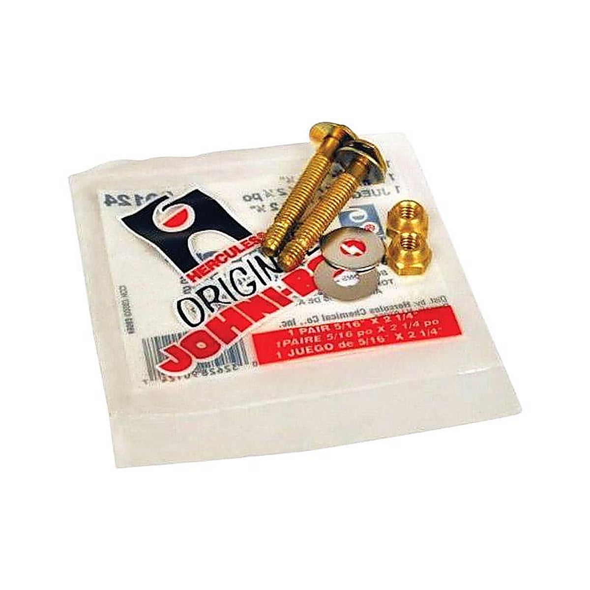 Hercules - 90124 - Johni-Bolts Closet Bolts Brass Solid Brass for Water Closets to Flanges
