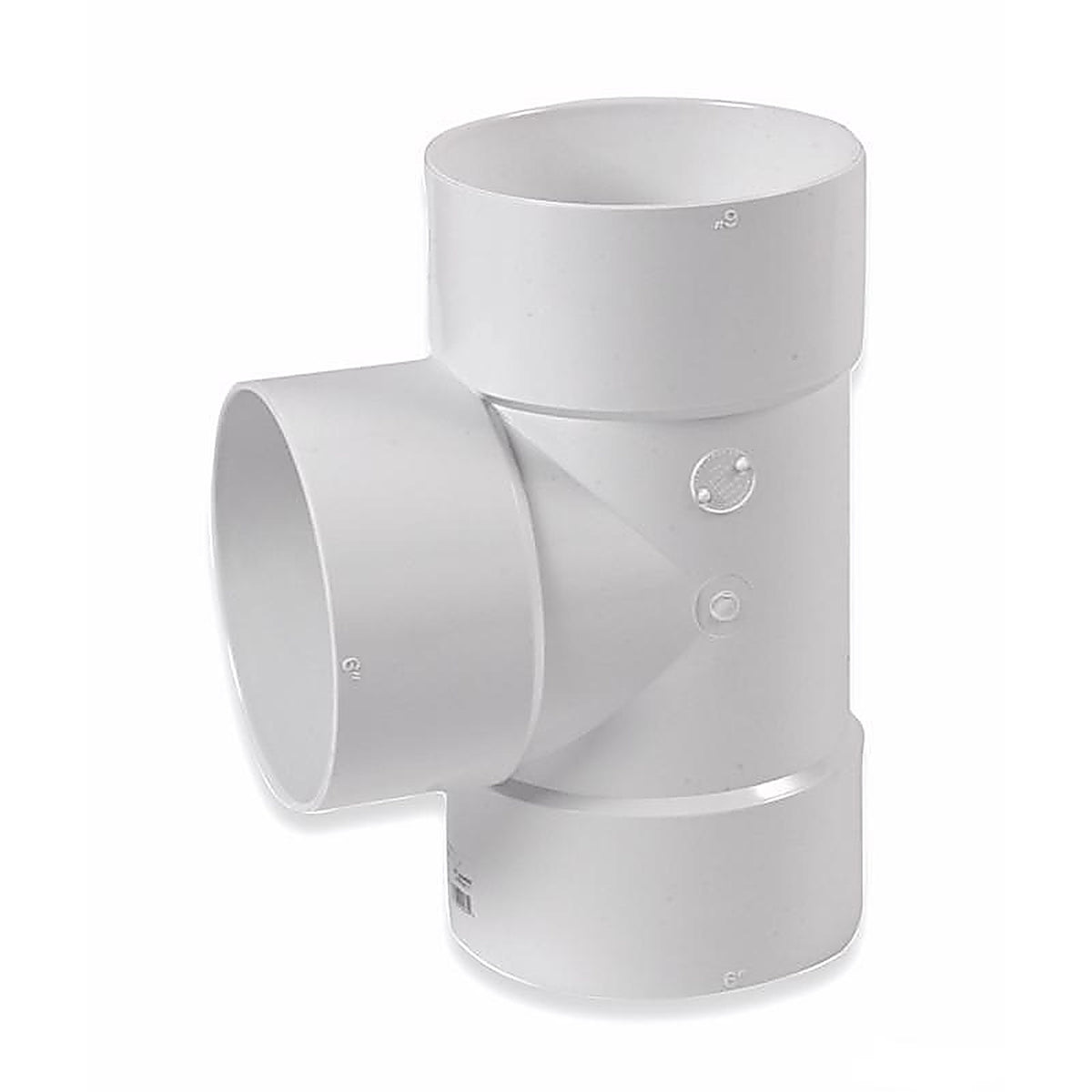 NDS - 6P01 - Schedule 35 6 In. Hub Each X 6 In. D Hub PVC Straight Tee 1 Pack