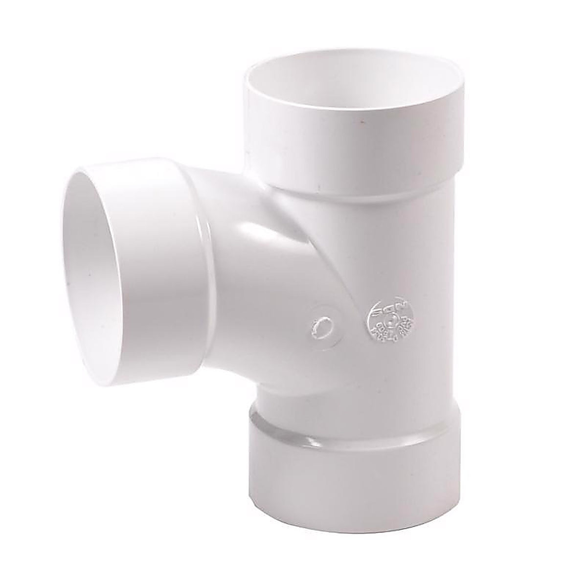 NDS 4P09 Schedule 35 4 in. Hub each X 4 in. D Hub PVC Sanitary Tee
