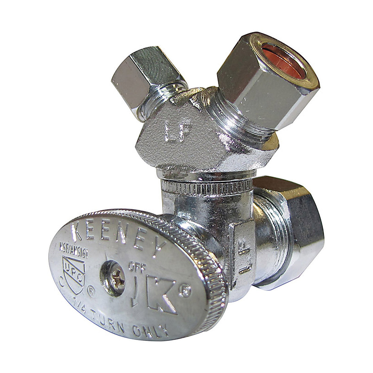 Plumb Pak PP2904VLF 5/8 in. Compression X 3/8 in. Compression Brass 3-Way Valve