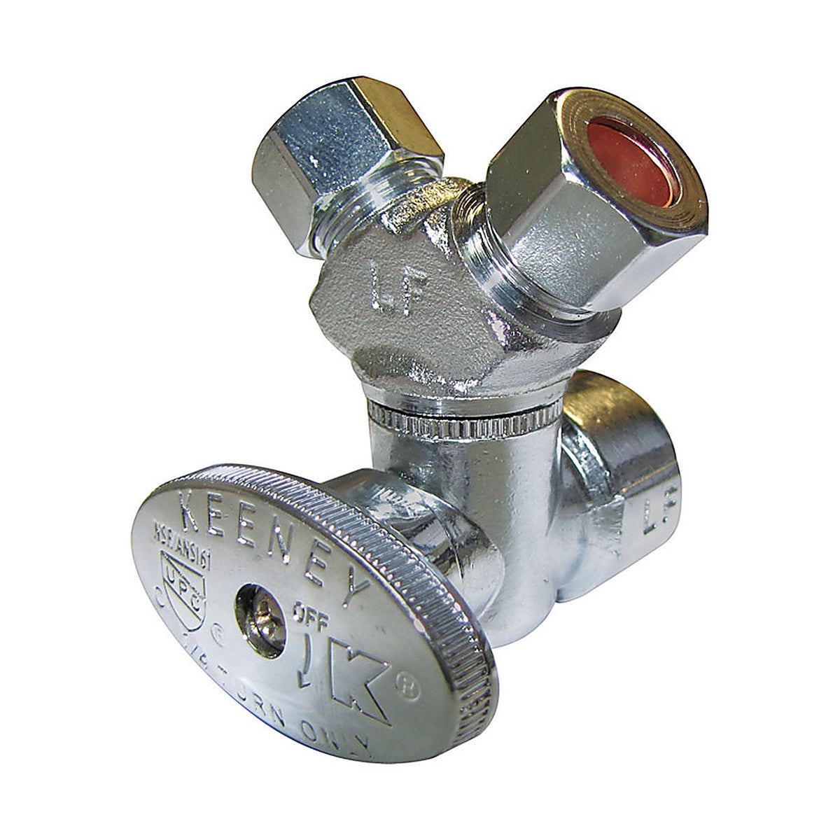 Plumb Pak PP2901VLF 1/2 in. FIP X 3/8 in. Compression Brass 3-Way Valve
