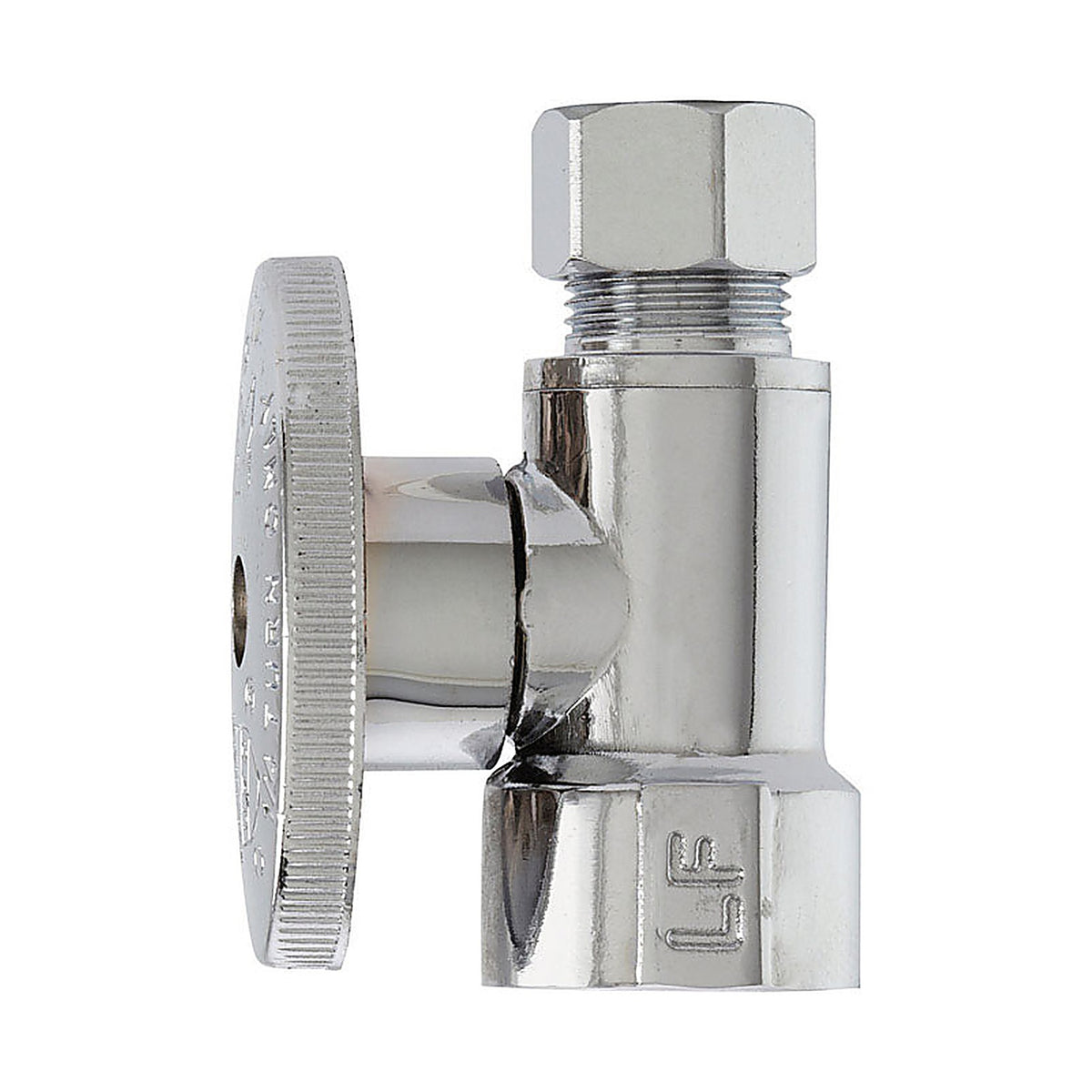 Plumb Pak PP53PCLF 1/2 in. FIP in. X 3/8 in. Compression Brass Straight Valve