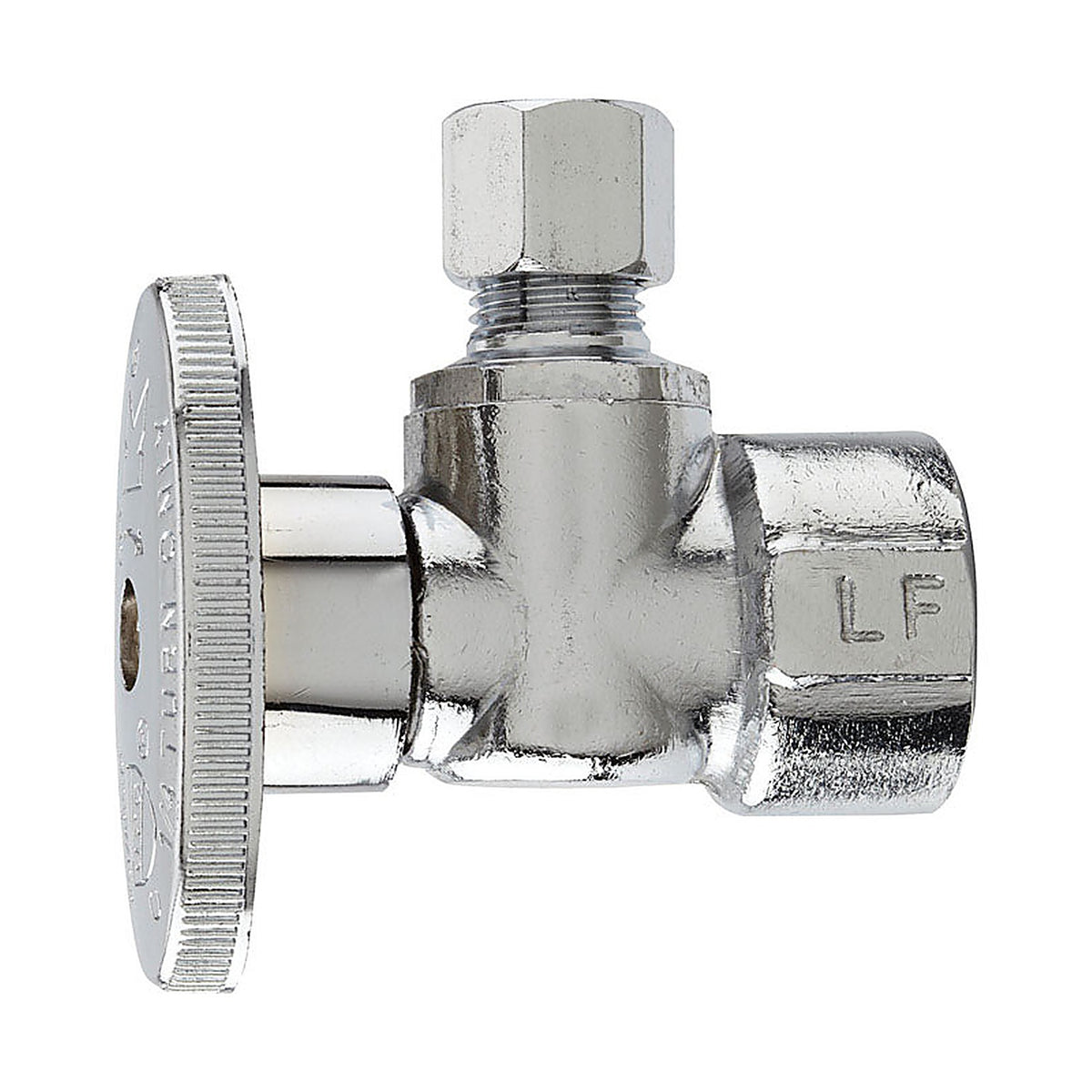 Plumb Pak PP46PCLF 1/2 in. FIP T X 1/4 in. S Compression Brass Angle Valve