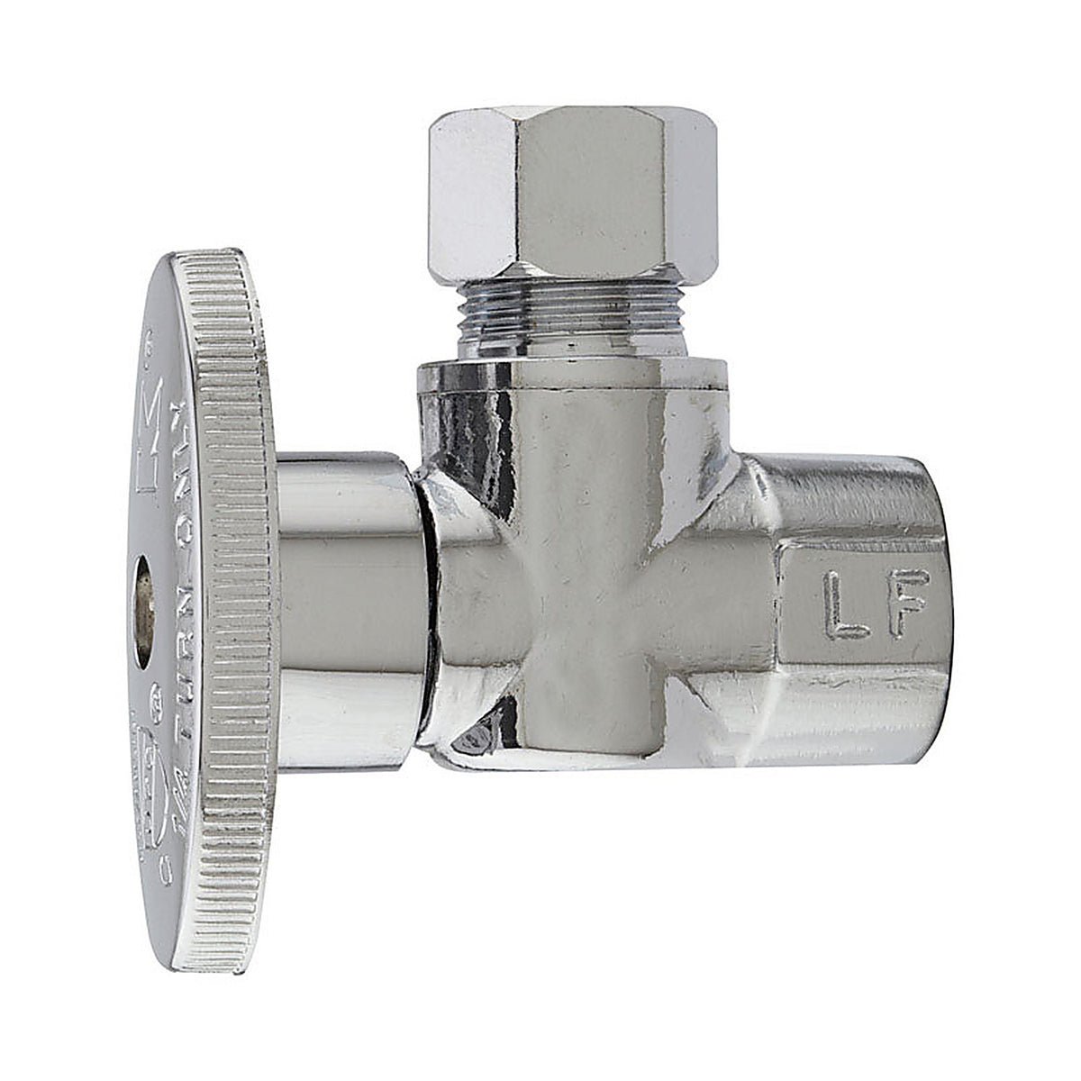 Plumb Pak PP50PCLF 3/8 in. FIP X 3/8 in. Compression Brass Angle Valve