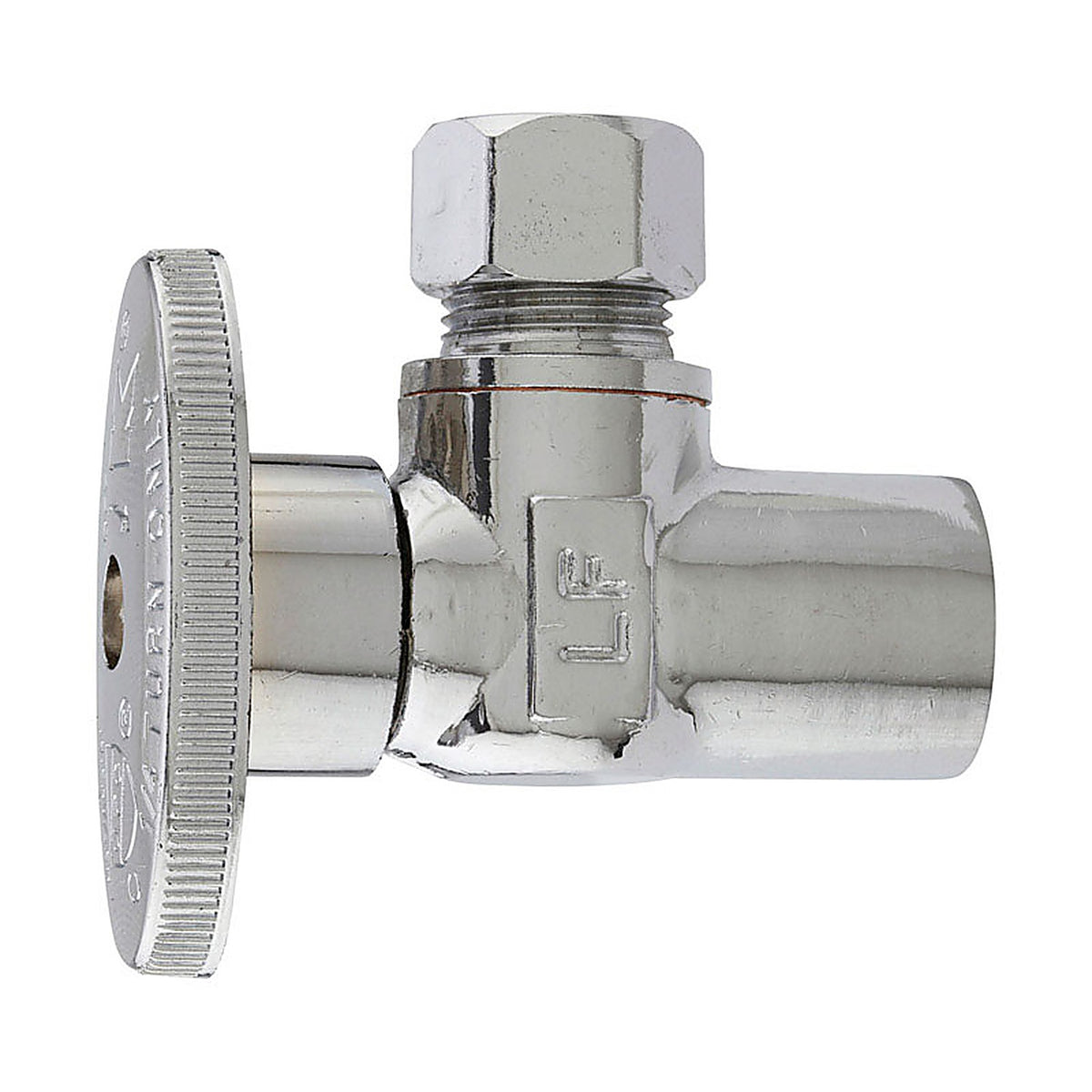 Plumb Pak PP60PCLF 1/2 in. Sweat T X 3/8 in. S Compression Brass Angle Valve