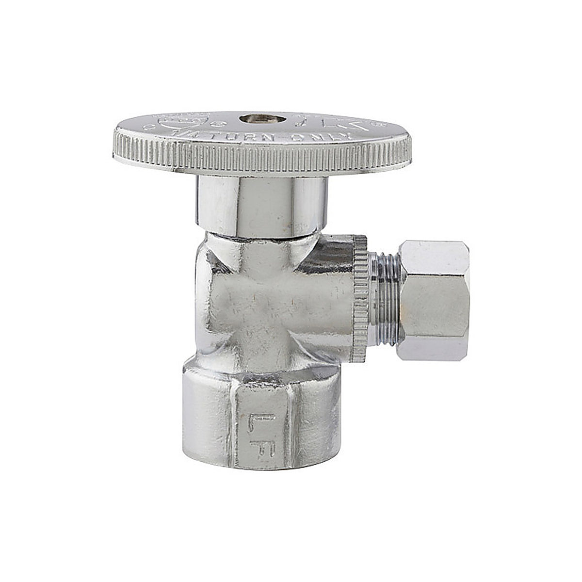 Plumb Pak PP20051LF 1/2 in. FIP T X 3/8 in. S Compression Brass Angle Valve