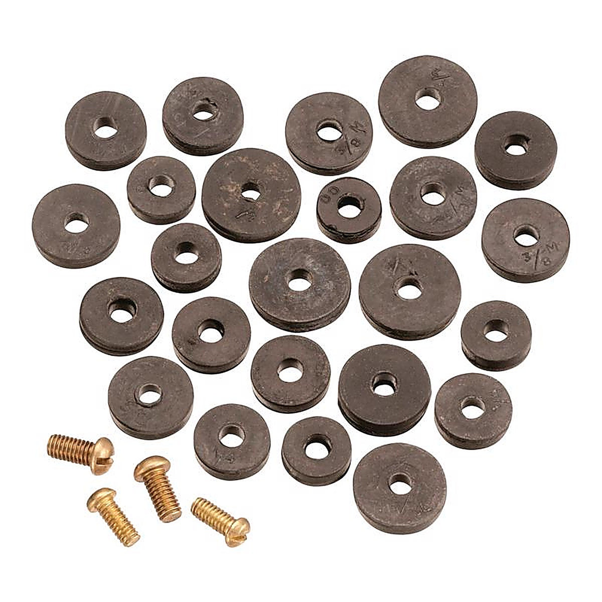 Plumb Pak PP805-20 Assorted in. Dia. Rubber Faucet Washers 20/Pack