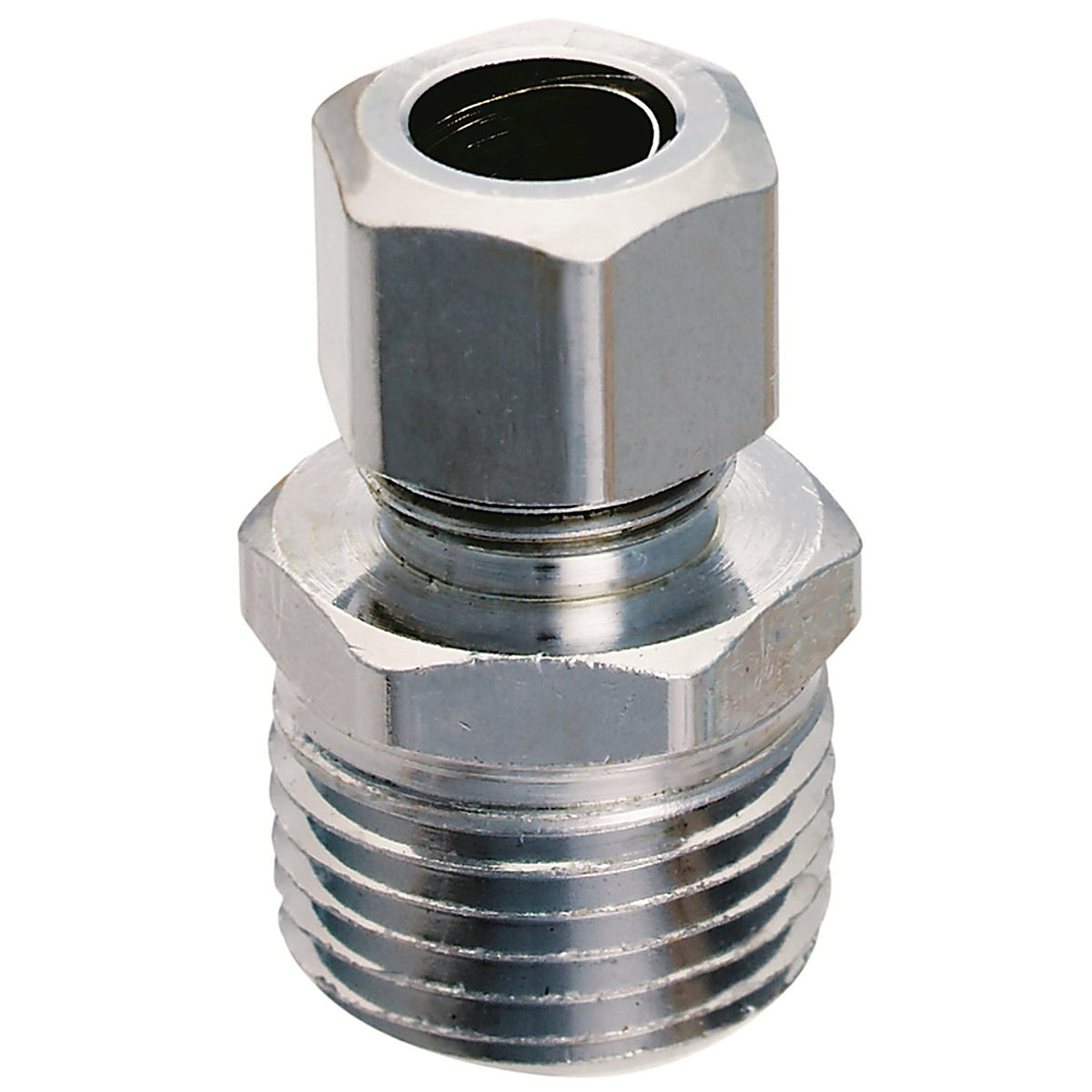 Plumb Pak - PP74PCLF - 1/2 In. MIP X 3/8 In. D Compression Brass Straight Connector