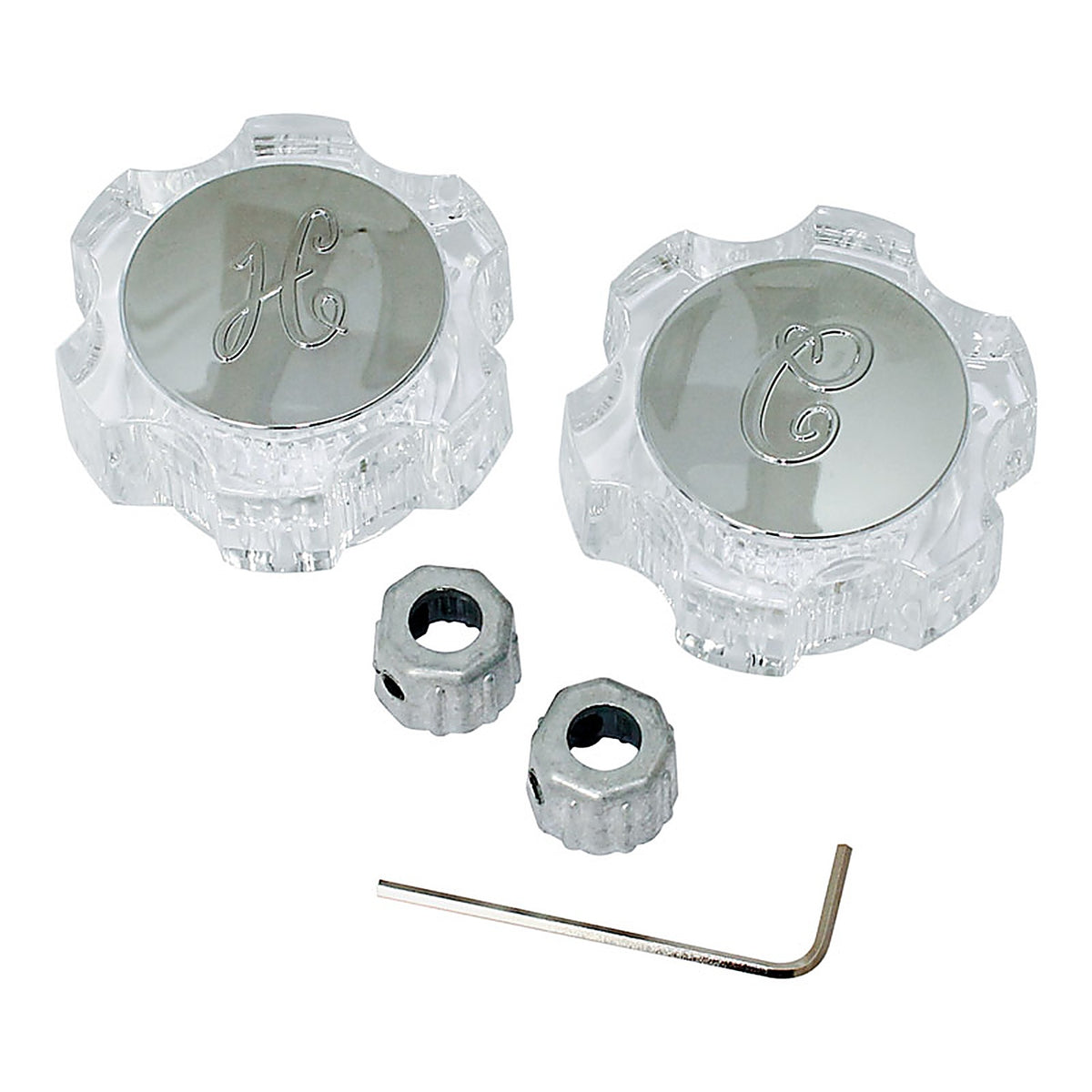 Plumb Pak - PP805-2 - Chrome Bathroom and Kitchen Faucet Handles