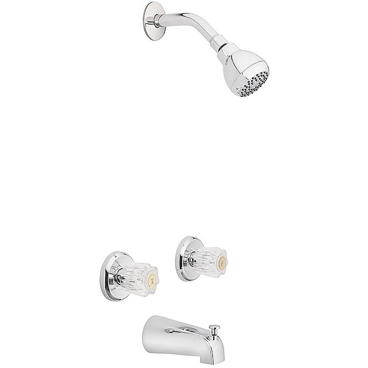 OakBrook 833X-0001 Essentials 2-Handle Chrome Tub and Shower Faucet