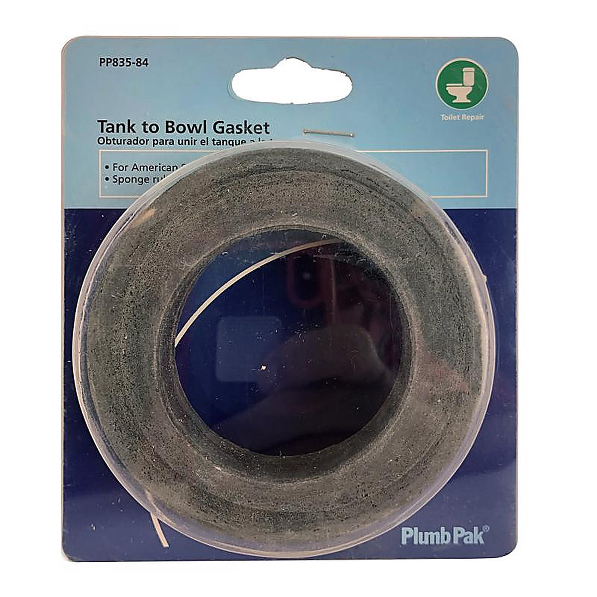Plumb Pak PP835-84 Tank to Bowl Gasket Black Rubber For American Standard